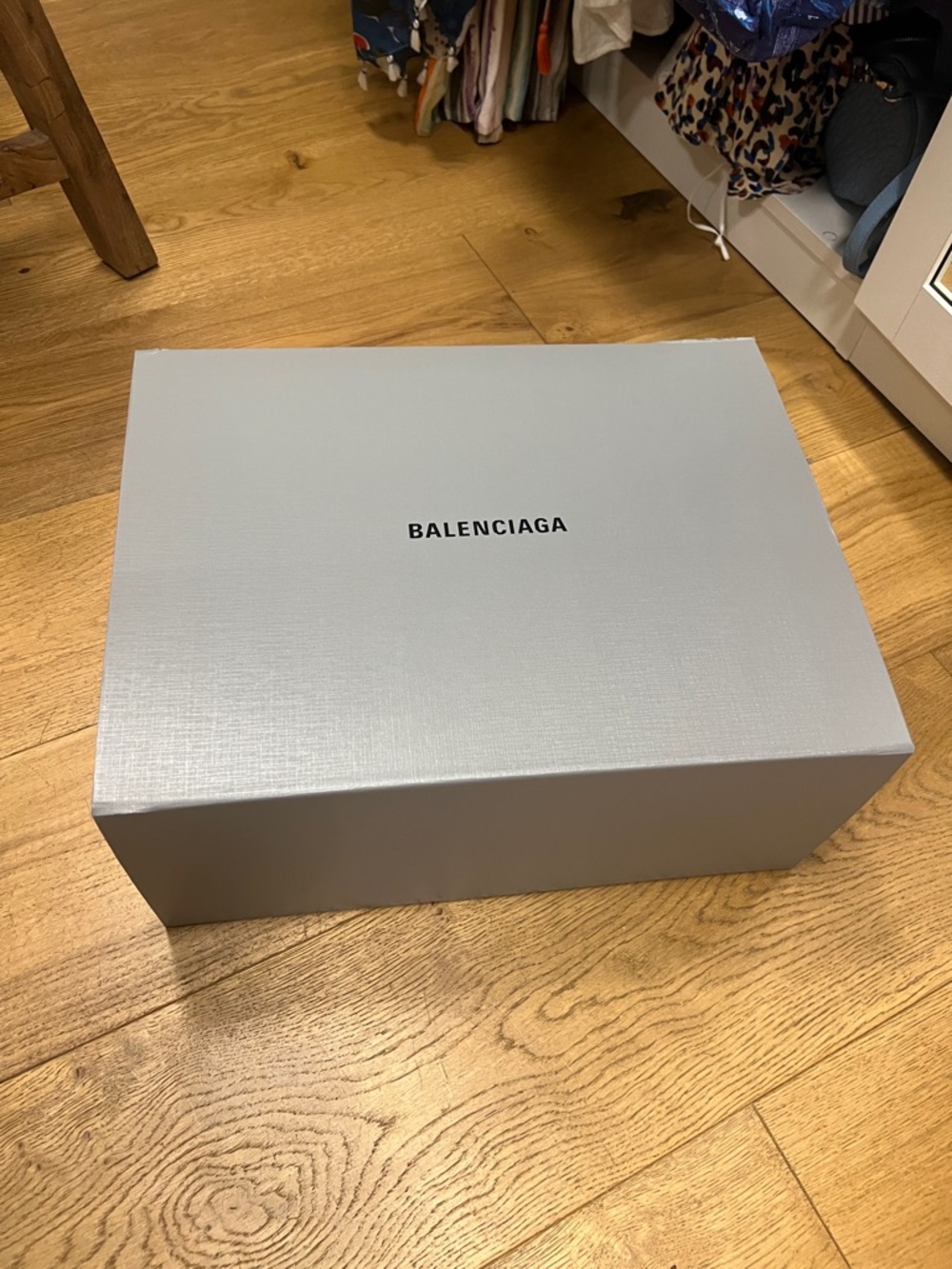 Balenciaga Light Gray Branded Purse Box
